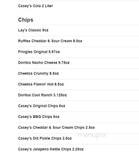 Casey's General Store - Aledo, IL menu_pic