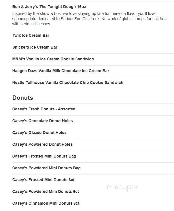 Casey's General Store - Aledo, IL menu_pic