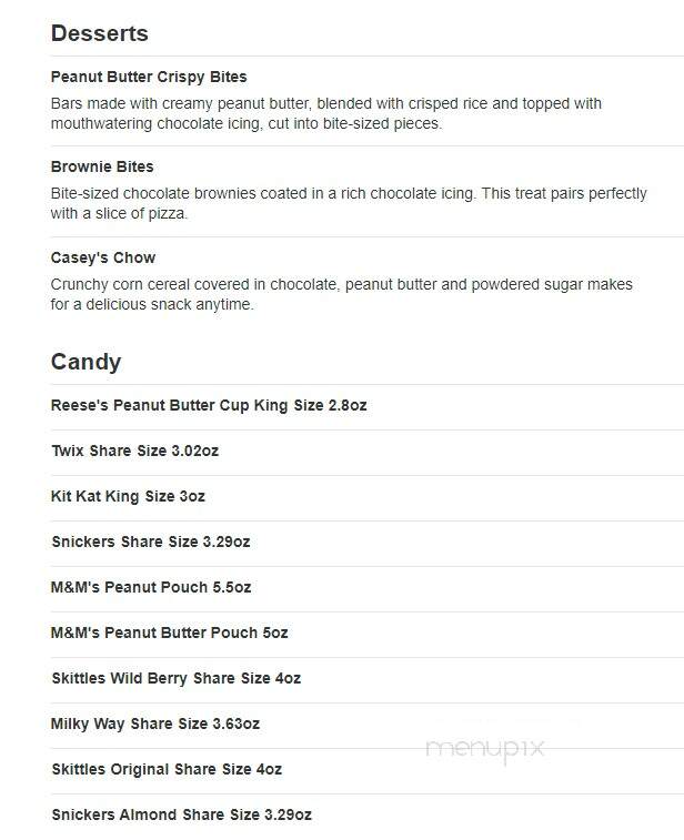 Casey's General Store - Aledo, IL menu_pic