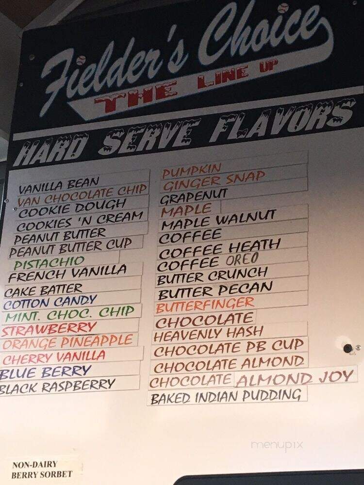 Fielders Choice Ice Cream - Sabattus, ME menu_pic