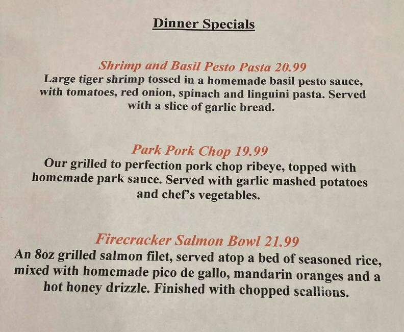 Garry's Grill - Severna Park, MD menu_pic