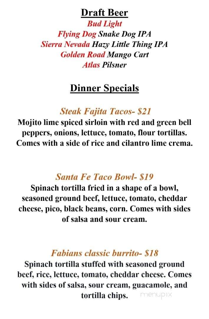 Garry's Grill - Severna Park, MD menu_pic