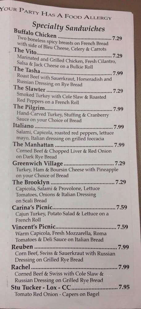 New York Deli - Westborough, MA menu_pic