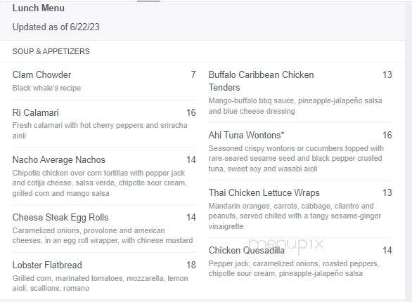 Not Your Average Joe's - North Dartmouth, MA menu_pic