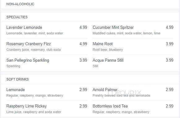 Not Your Average Joe's - North Dartmouth, MA menu_pic
