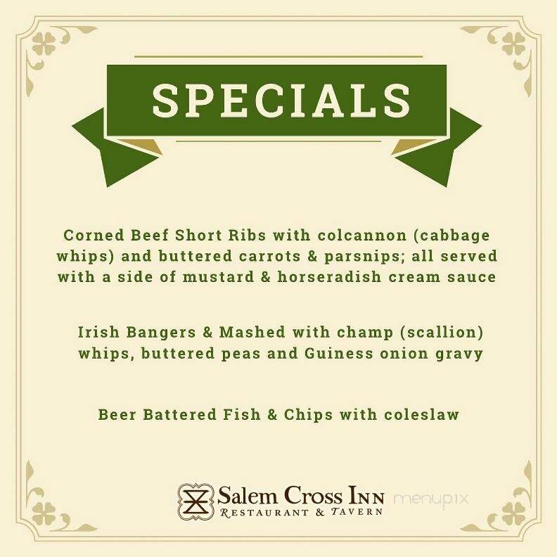 Salem Cross Inn - West Brookfield, MA menu_pic