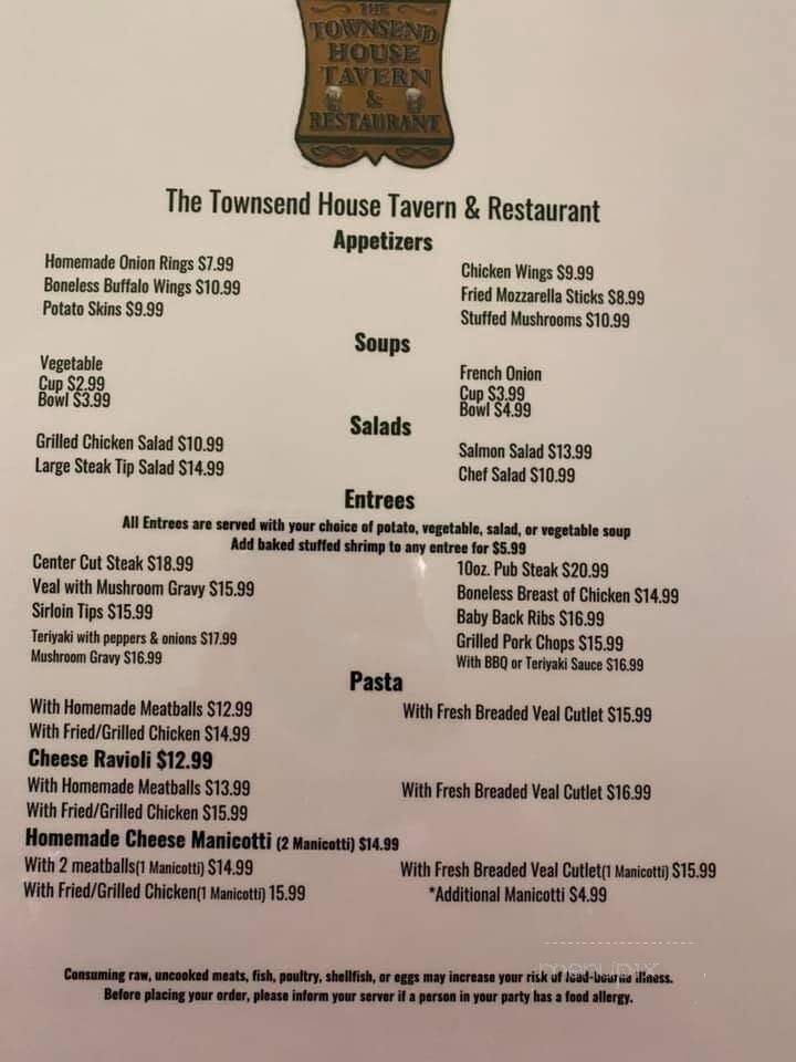 Townsend House Of Pizza - Townsend, MA menu_pic