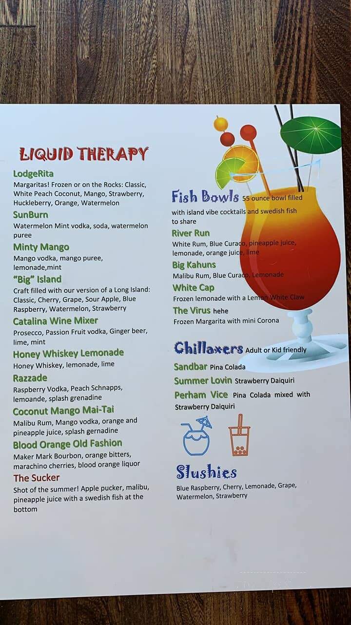 Big Pine Lodge - Perham, MN menu_pic
