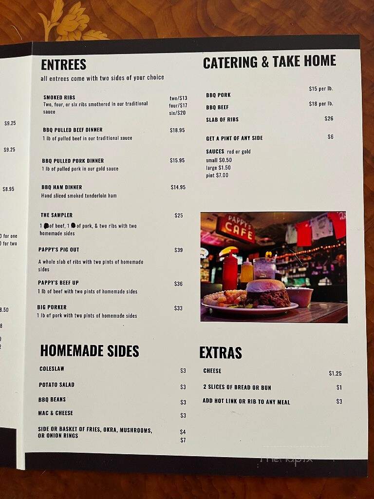 Pappy's Place - Springfield, MO menu_pic