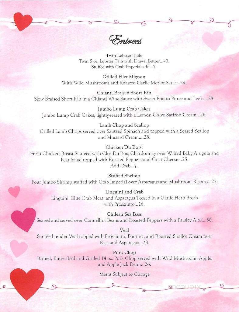 Scotland Run National Golf - Williamstown, NJ menu_pic