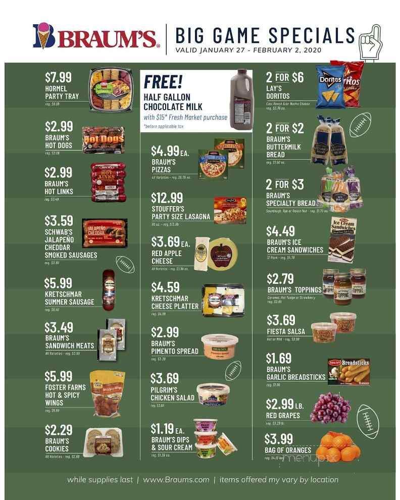 Braum's Ice Cream & Dairy - Anadarko, OK menu_pic