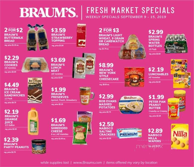 Braum's Ice Cream & Dairy - Anadarko, OK menu_pic