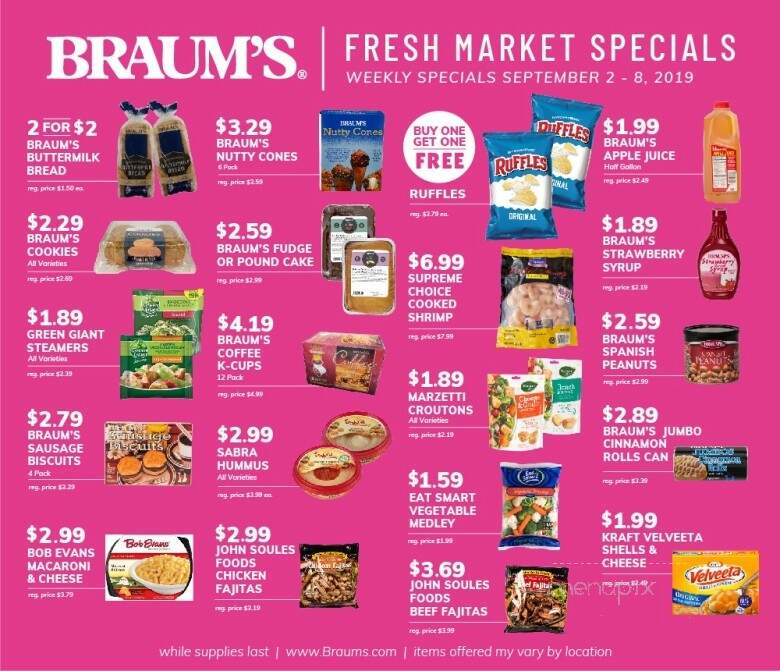 Braum's Ice Cream & Dairy - Anadarko, OK menu_pic