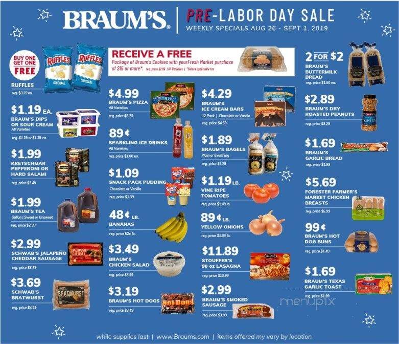 Braum's Ice Cream & Dairy - Anadarko, OK menu_pic