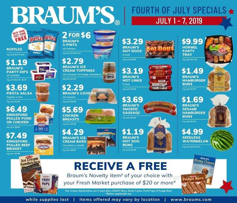 Braum's Ice Cream & Dairy - Anadarko, OK menu_pic