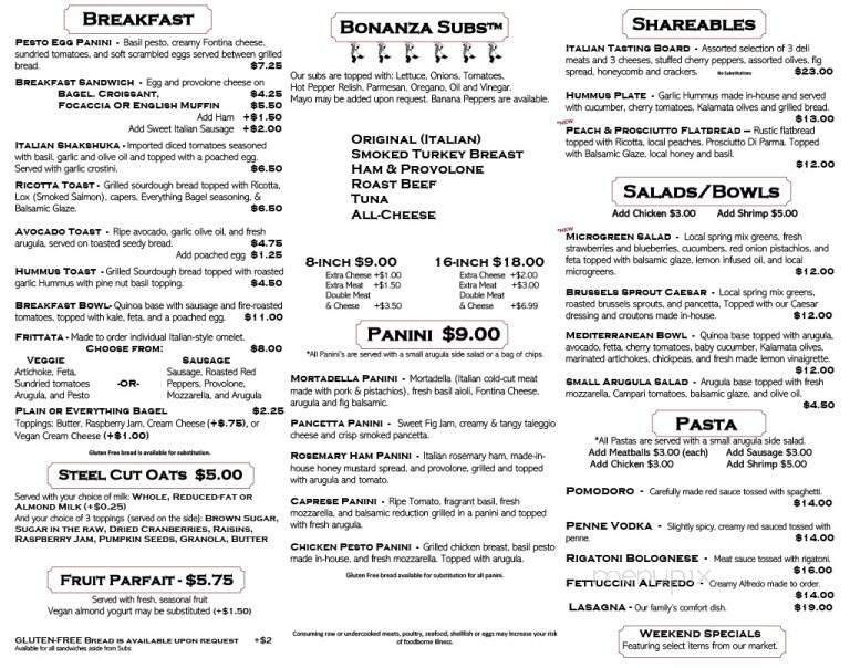 Bonfatto's - Bellefonte, PA menu_pic