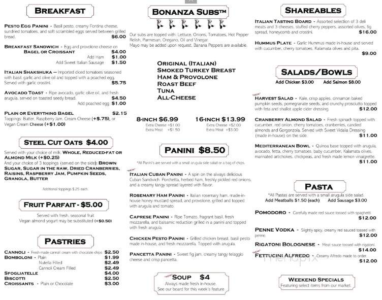 Bonfatto's - Bellefonte, PA menu_pic