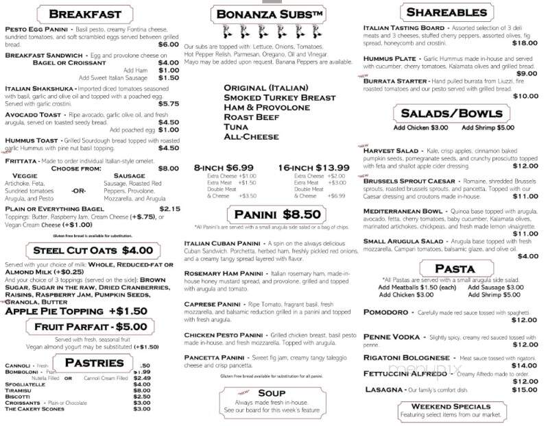 Bonfatto's - Bellefonte, PA menu_pic