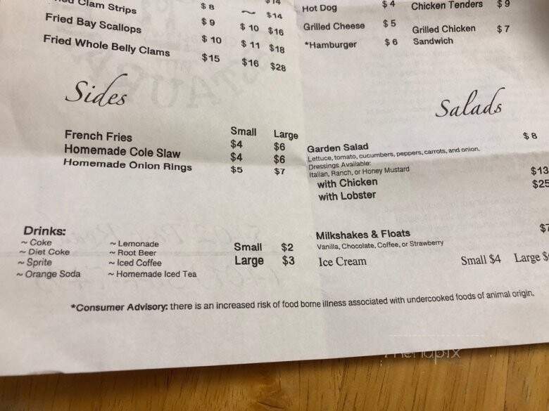 Hitching Post Inc - Charlestown, RI menu_pic