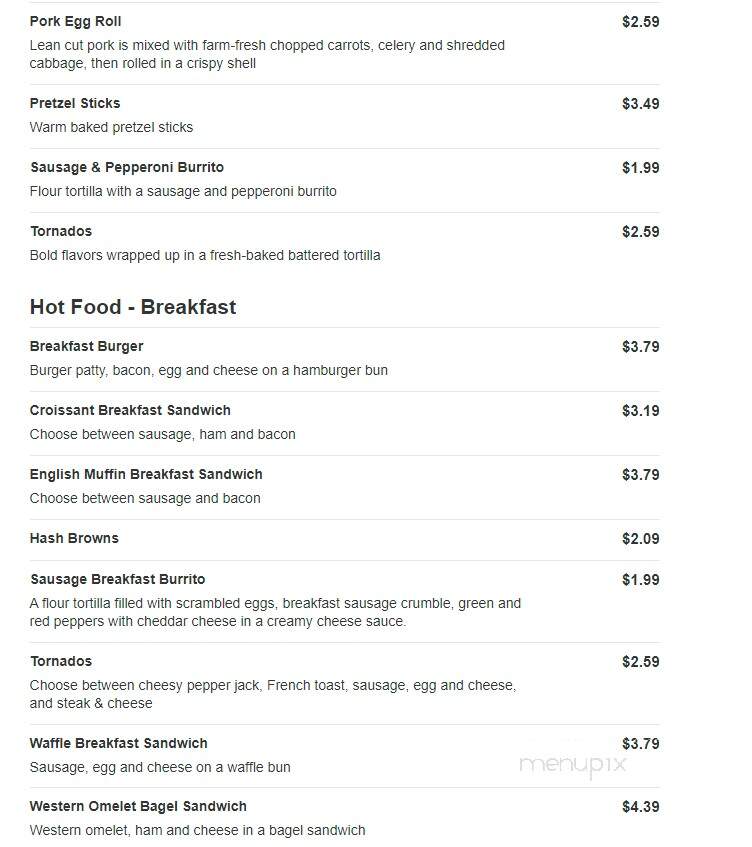 Kwik Trip - Chippewa Falls, WI menu_pic