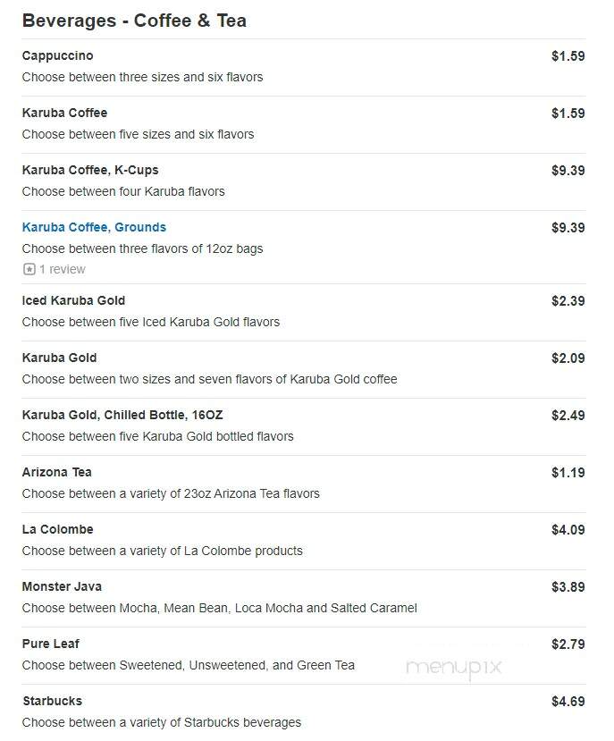 Kwik Trip - Chippewa Falls, WI menu_pic