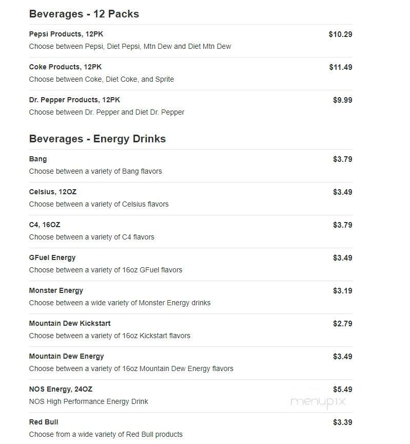 Kwik Trip - Chippewa Falls, WI menu_pic