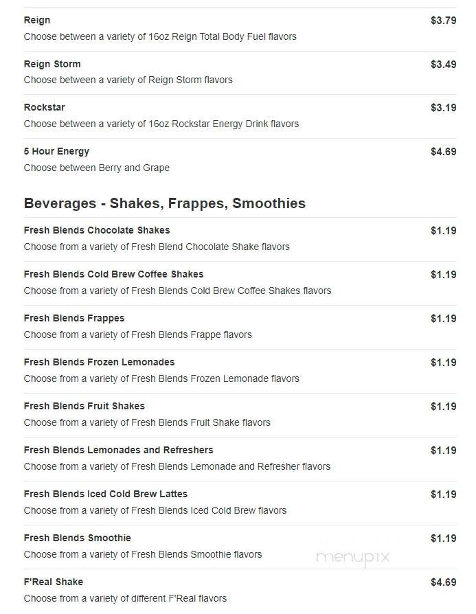 Kwik Trip - Chippewa Falls, WI menu_pic