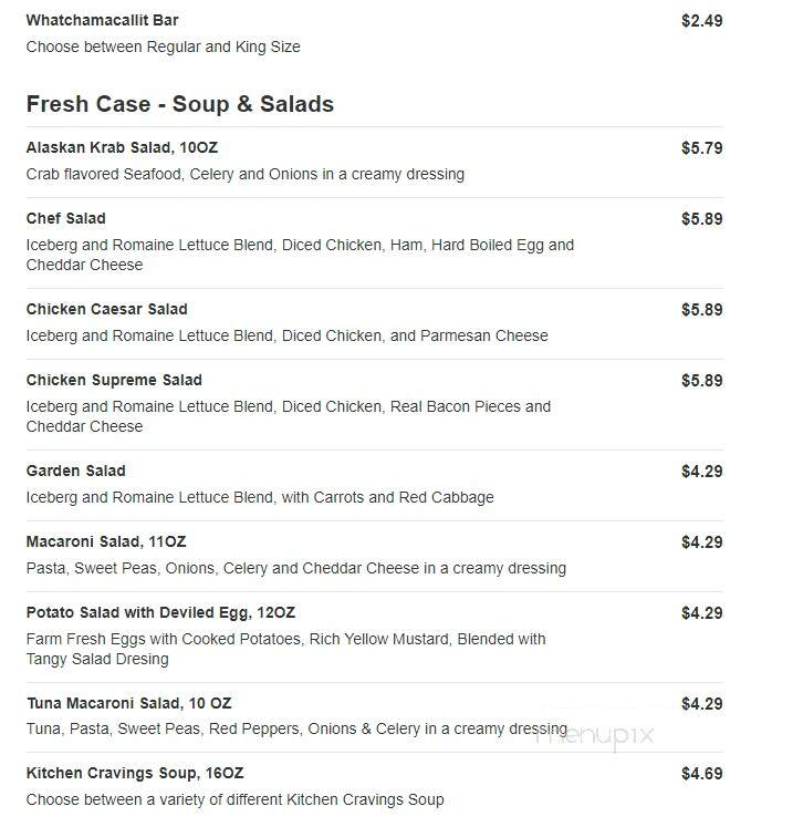 Kwik Trip - Chippewa Falls, WI menu_pic