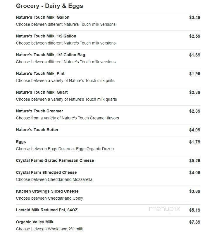 Kwik Trip - Chippewa Falls, WI menu_pic
