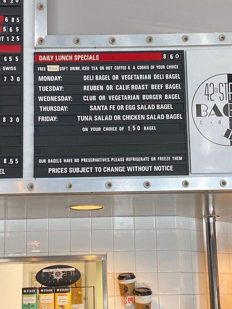 42nd Street Bagel - Claremont, CA menu_pic