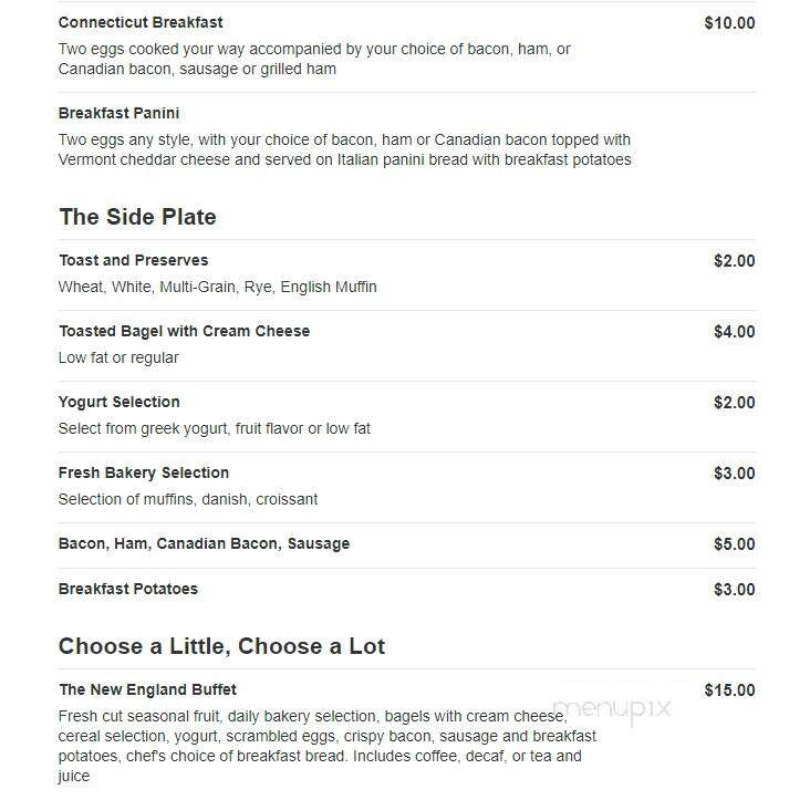 Concorde's Restaurant - Windsor Locks, CT menu_pic