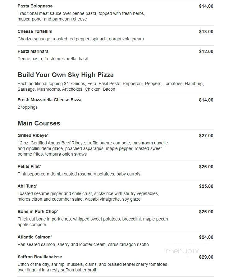 Concorde's Restaurant - Windsor Locks, CT menu_pic