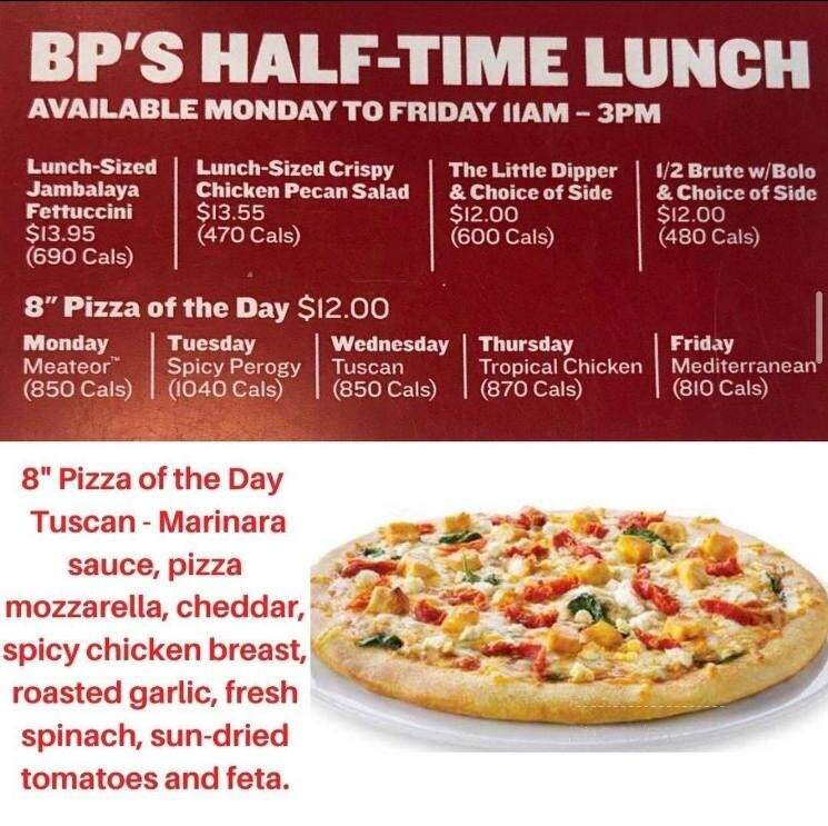 Boston Pizza - Fort Frances, ON menu_pic