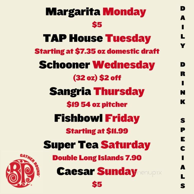 Boston Pizza - Fort Frances, ON menu_pic