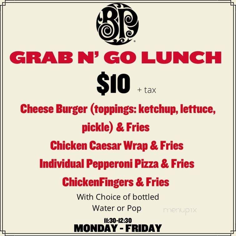 Boston Pizza - Fort Frances, ON menu_pic