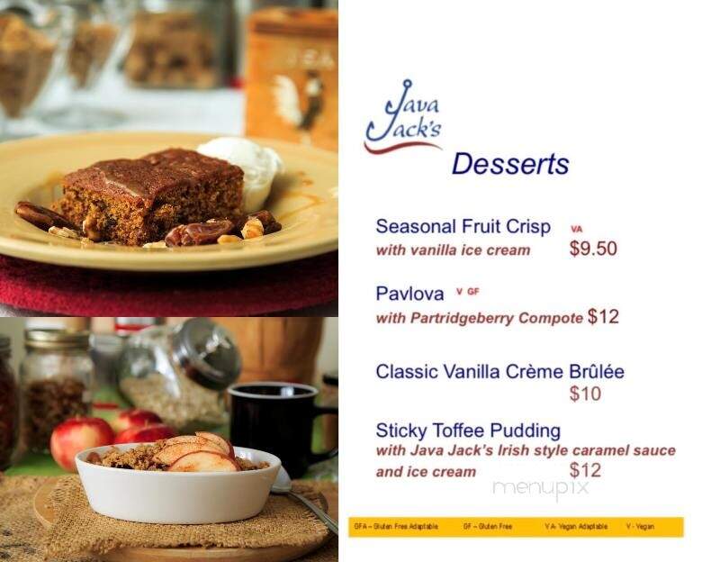 Java Jack's - Rocky Harbour, NL menu_pic