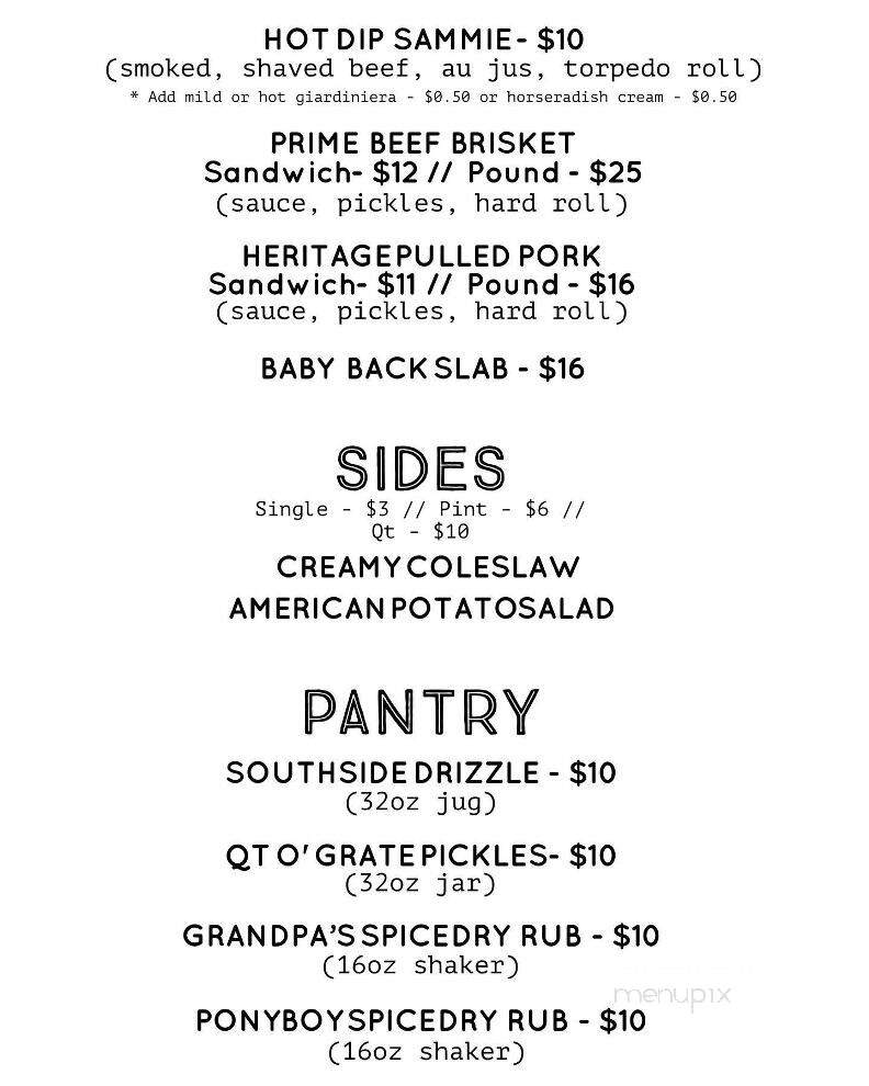 Iron Grate BBQ - Milwaukee, WI menu_pic