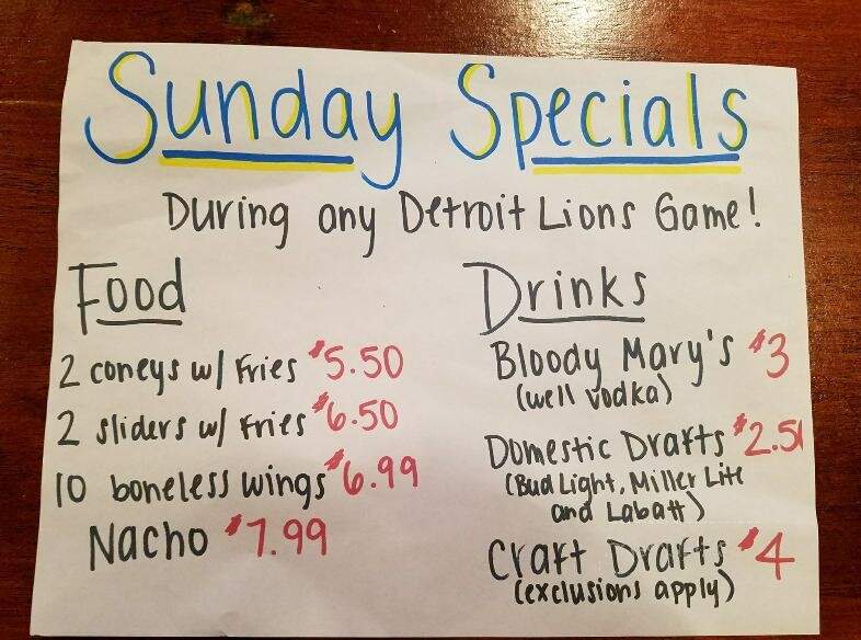 Old Detroit Burger Bar - Clawson, MI menu_pic