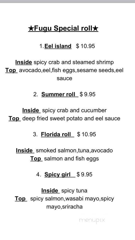 Fugu Hibachi&sushi - North Port, FL menu_pic
