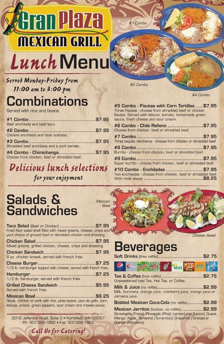 Gran Plaza - Northfield, MN menu_pic