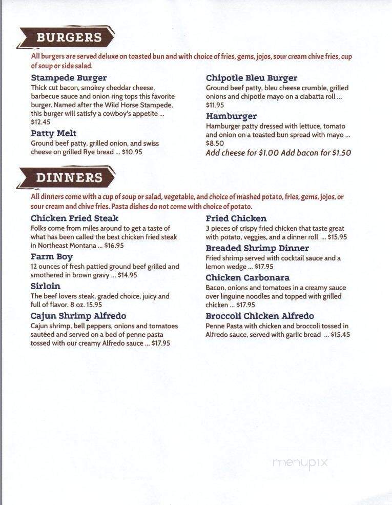 Sherman Inn Restaurant - Wolf Point, MT menu_pic