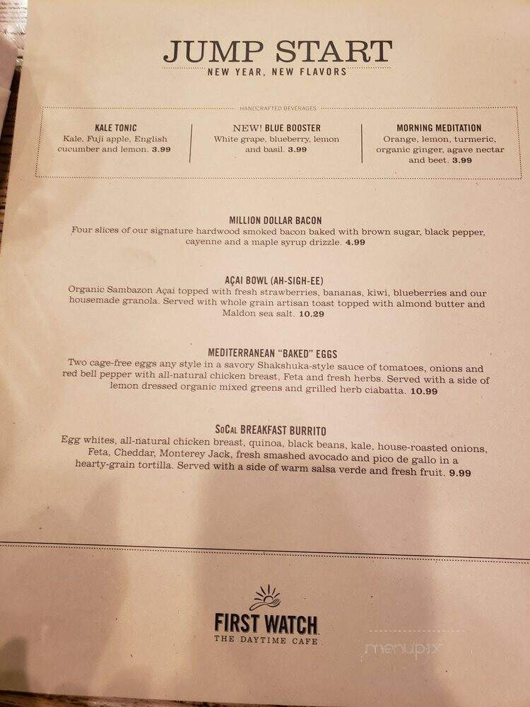 First Watch - Hoover, AL menu_pic