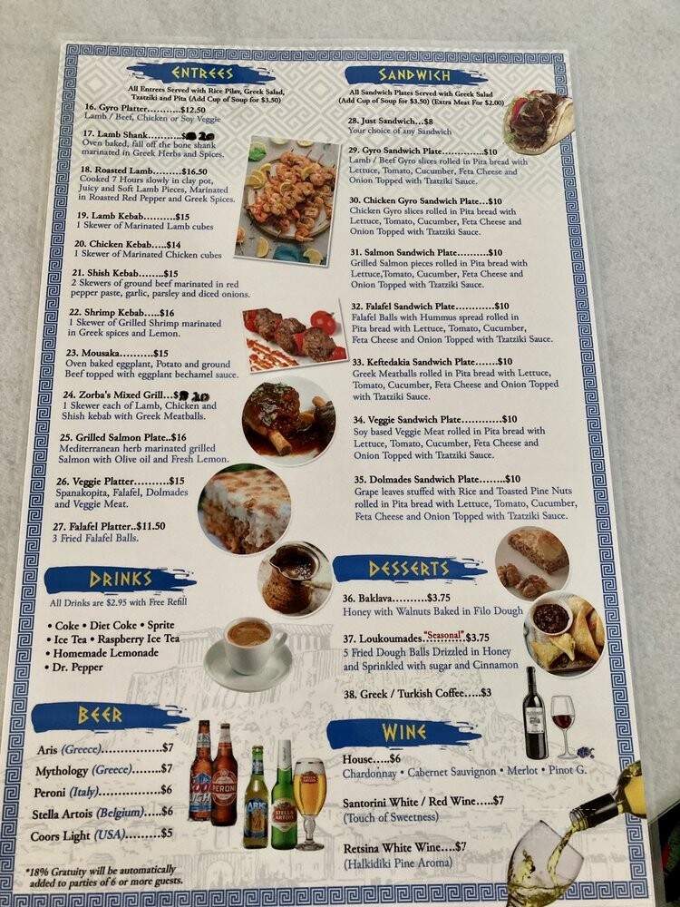 Athena Gyro - Palm Desert, CA menu_pic