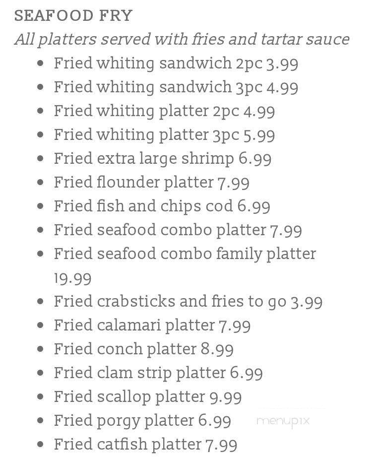 Fresh Fish Market - Rahway, NJ menu_pic