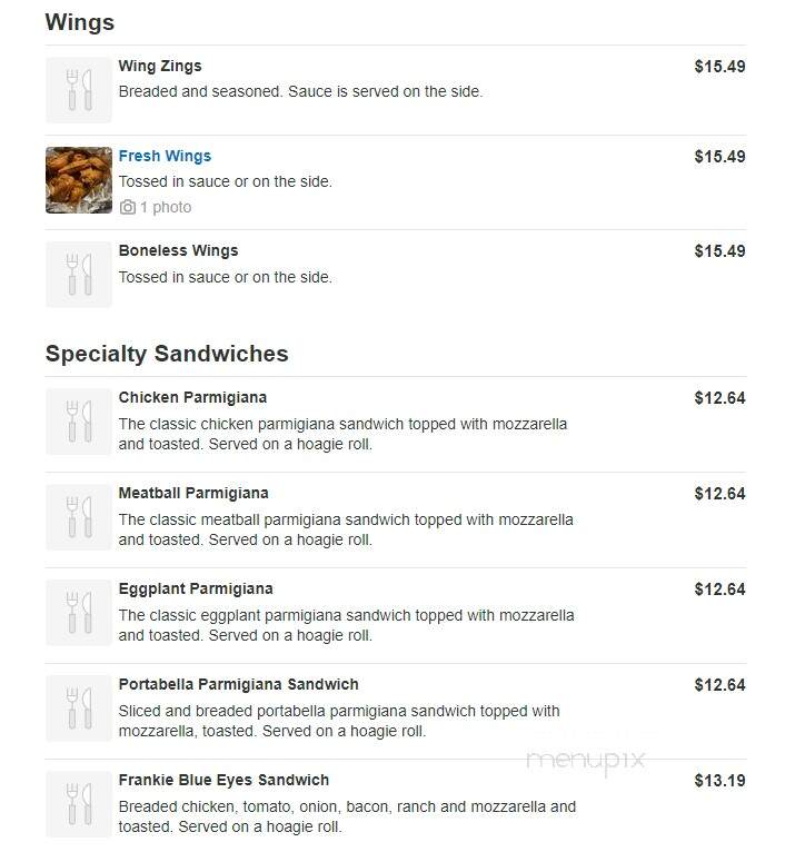 Americas pie tinicum - Tinicum, PA menu_pic