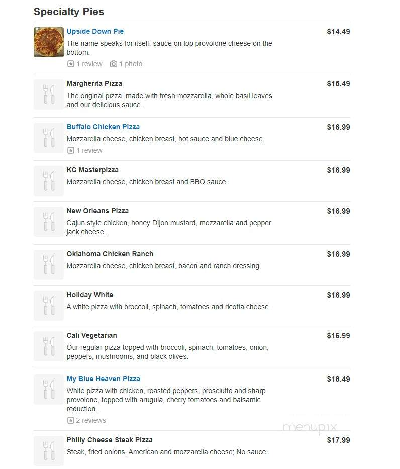 Americas pie tinicum - Tinicum, PA menu_pic