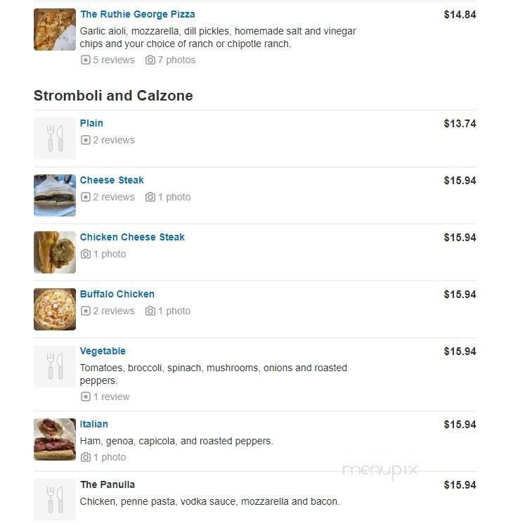 Americas pie tinicum - Tinicum, PA menu_pic