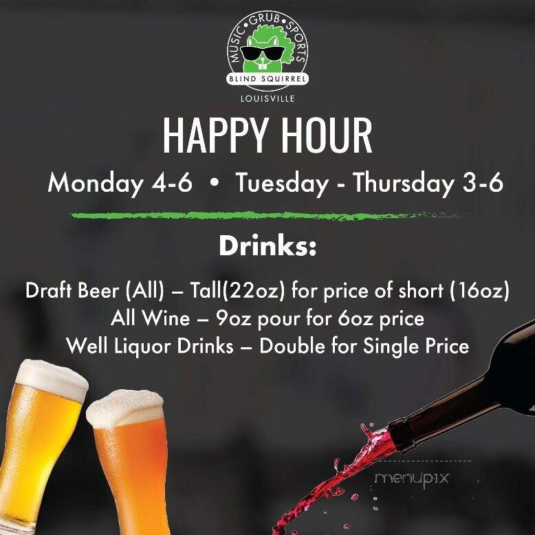 Blind Squirrel - Louisville, KY menu_pic