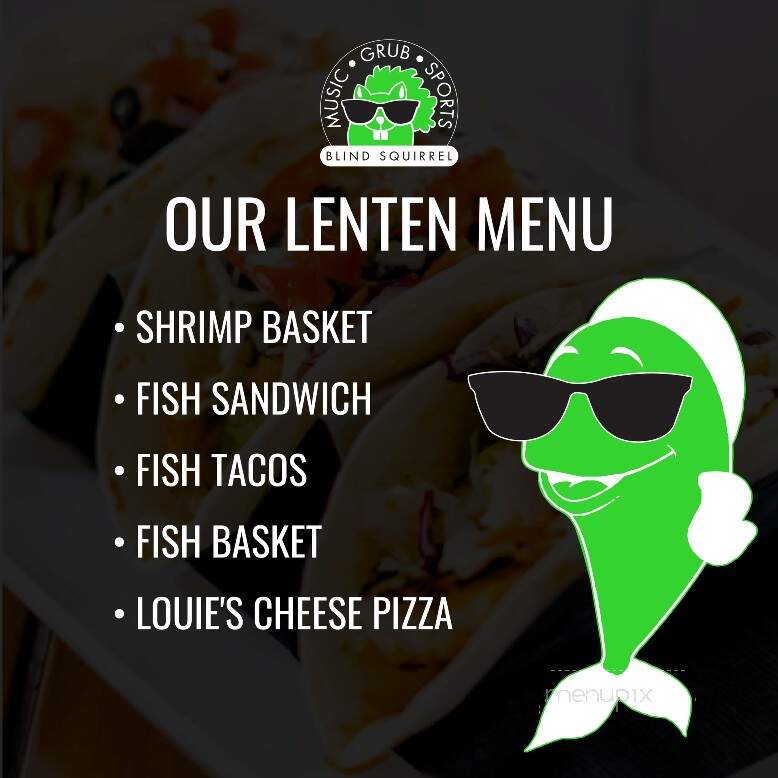 Blind Squirrel - Louisville, KY menu_pic