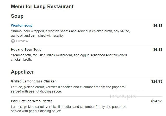 Lang - Reading, PA menu_pic